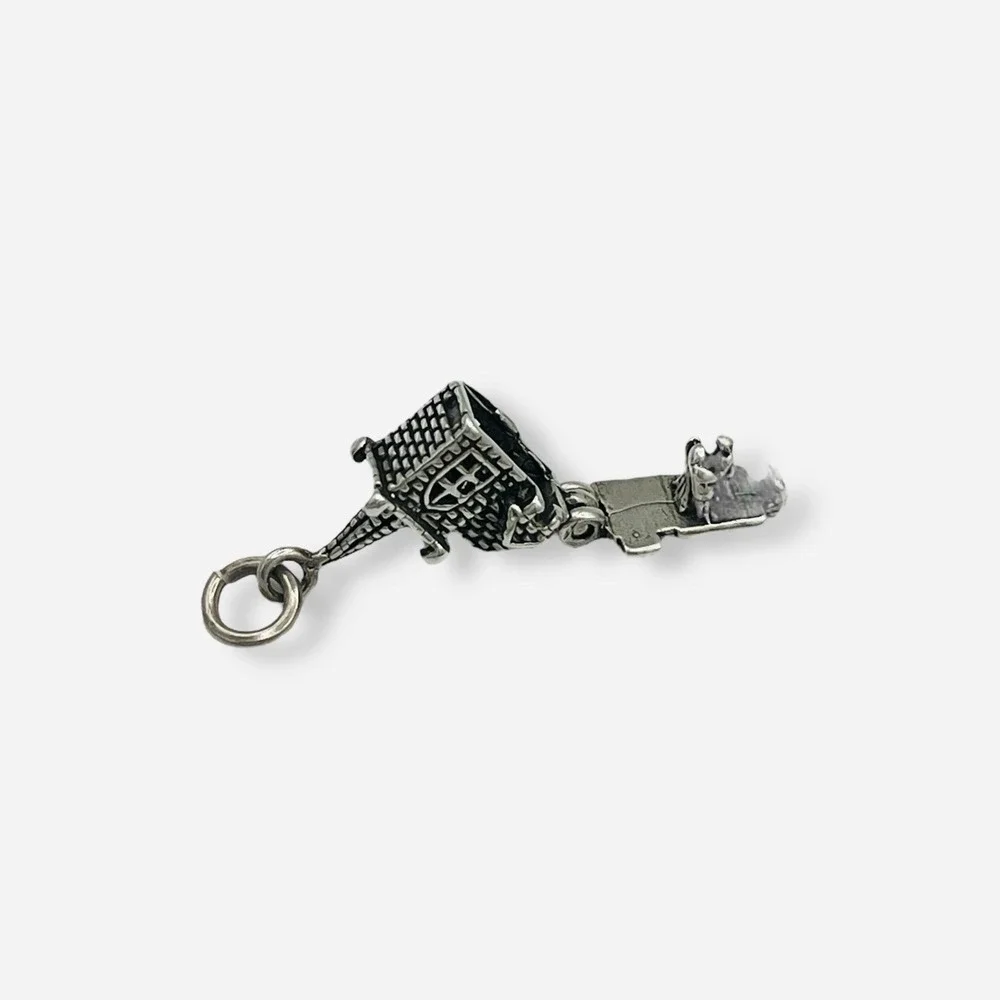 Sterling Silver Charm Church Wedding Money Bag Pineapple Cake Pull Lot 4 925 MH - Picture 3 of 10